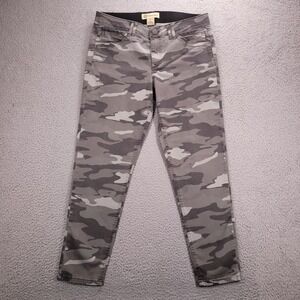 DEMOCRACY Jeans Size 14 Skinny Ankle Camo Print Mid Rise Stretch Denim